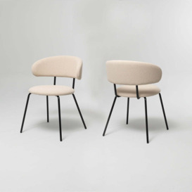 Scoop Dining Chairs, Off-White, Set of 2