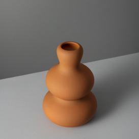 Totem Ceramic Flower Vase, Small, Terracotta