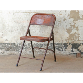 Brown Metal Vintage Chairs- Set Of 4