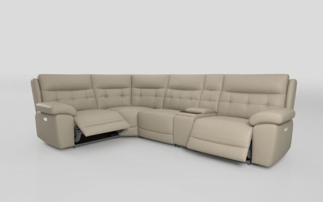 Belford 1 Corner 3 Power Recliner Sofa with Media Console  - poltronesofà at ScS