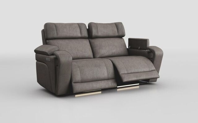 Adstock 3 Seater Power Recliner Sofa with Power Head Tilt, Lumbar, Massage, Audio, Heat & LED Lights - poltronesofà at ScS