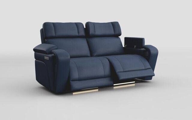 Adstock 3 Seater Power Recliner Sofa with Power Head Tilt, Lumbar, Massage, Audio, Heat & LED Lights - poltronesofà at ScS