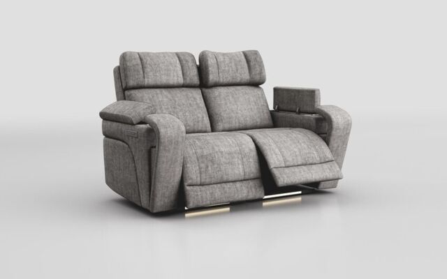 Adstock 2 Seater Power Recliner Sofa with Power Head Tilt, Lumbar, Massage, Audio, Heat & LED Lights - poltronesofà at ScS