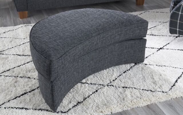 Theo Fabric Large Twister Footstool - poltronesofà at ScS