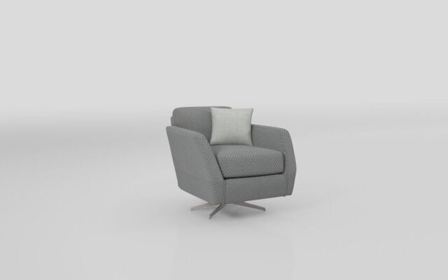 Aurora Fabric Pattern Low Swivel Chair  - poltronesofà at ScS