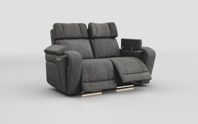 Adstock 2 Seater Power Recliner Sofa with Power Head Tilt, Lumbar, Massage, Audio, Heat & LED Lights - poltronesofà at ScS
