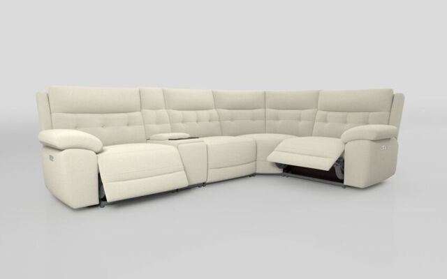 Belford 3 Corner 1 Power Recliner with Media Unit and Power Head Tilt  - poltronesofà at ScS