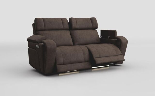Adstock 3 Seater Power Recliner Sofa with Power Head Tilt, Lumbar, Massage, Audio, Heat & LED Lights - poltronesofà at ScS