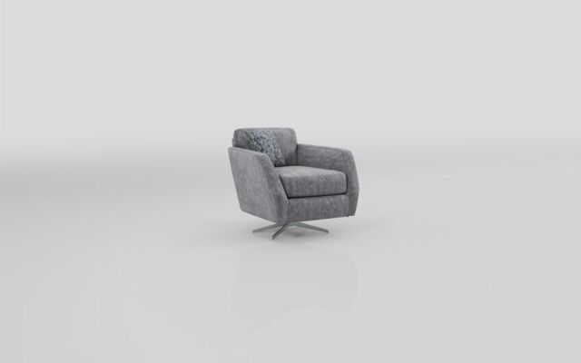 Living Esme Fabric Plain Swivel Chair  - poltronesofà at ScS