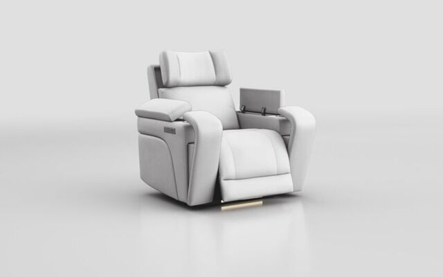Adstock Power Recliner Chair with Power Head Tilt, Lumbar, Massage, Audio, Heat & LED Lights - poltronesofà at ScS
