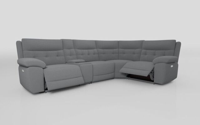 Belford 3 Corner 1 Power Recliner with Media Unit and Power Head Tilt  - poltronesofà at ScS