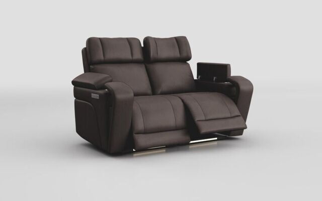 Adstock 2 Seater Power Recliner Sofa with Power Head Tilt, Lumbar, Massage, Audio, Heat & LED Lights - poltronesofà at ScS