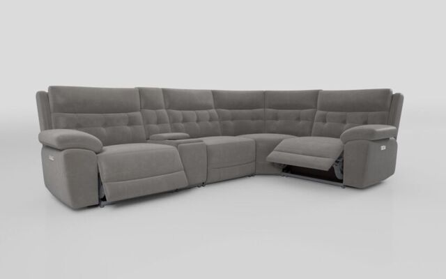 Belford 3 Corner 1 Power Recliner with Media Unit and Power Head Tilt  - poltronesofà at ScS