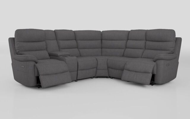 Ossett 2 Corner 2 Power Sofa with Left Hand Facing Console & Head Tilt - poltronesofà at ScS