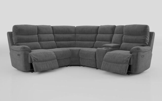 Ossett 2 Corner 2 Power Sofa with Right Hand Facing Console & Head Tilt - poltronesofà at ScS