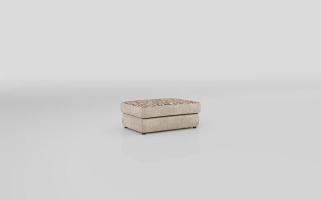 Living Esme Fabric Patterned Top Banquette Footstool - poltronesofà at ScS