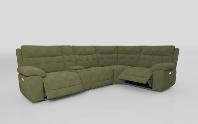 Belford 3 Corner 1 Power Recliner Sofa with Media Console  - poltronesofà at ScS