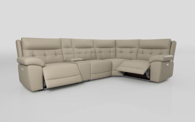Belford 3 Corner 1 Power Recliner with Media Unit and Power Head Tilt - poltronesofà at ScS
