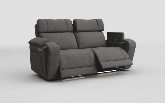 Adstock 3 Seater Power Recliner Sofa with Power Head Tilt, Lumbar, Massage, Audio, Heat & LED Lights - poltronesofà at ScS