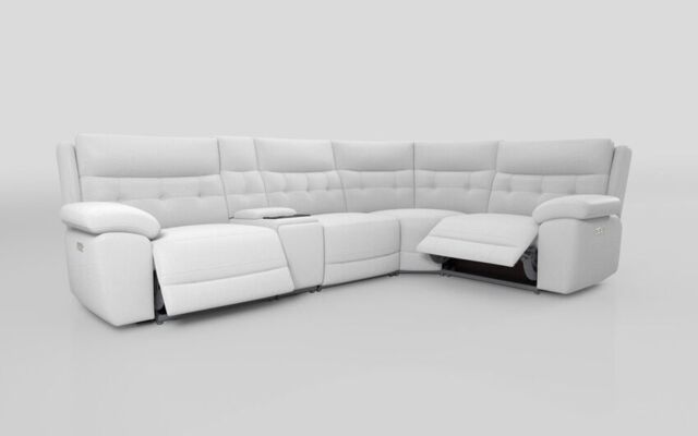 Belford 3 Corner 1 Power Recliner with Media Unit and Power Head Tilt - poltronesofà at ScS