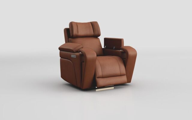 Adstock Power Recliner Chair with Power Head Tilt, Lumbar, Massage, Audio, Heat & LED Lights - poltronesofà at ScS