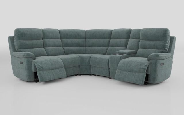 Ossett 2 Corner 2 Power Sofa with Right Hand Facing Console & Head Tilt  - poltronesofà at ScS