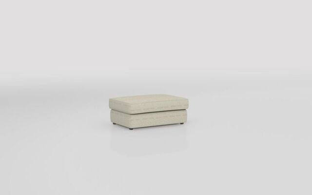 Theo Fabric Plain Top Banquette Footstool  - poltronesofà at ScS