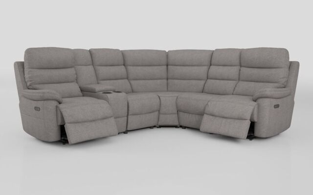Ossett 2 Corner 2 Power Sofa with Left Hand Facing Console & Head Tilt - poltronesofà at ScS