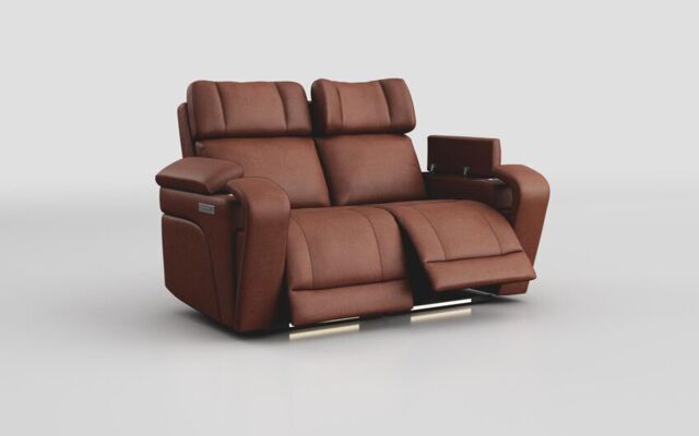 Adstock 2 Seater Power Recliner Sofa with Power Head Tilt, Lumbar, Massage, Audio, Heat & LED Lights - poltronesofà at ScS