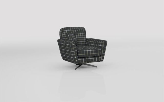 Theo Fabric Pattern Swivel Chair - poltronesofà at ScS
