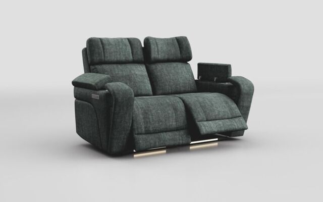 Adstock 2 Seater Power Recliner Sofa with Power Head Tilt, Lumbar, Massage, Audio, Heat & LED Lights - poltronesofà at ScS