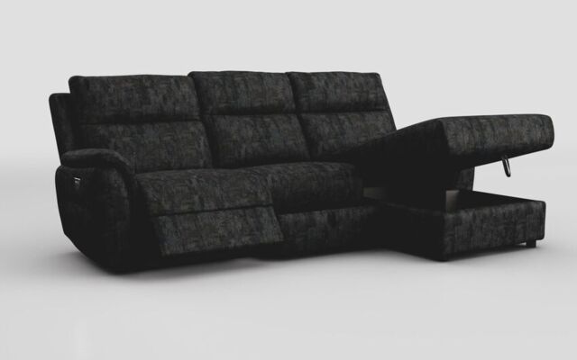 Sogliano 3 Seater Power Recliner Sofa With Drawer & Right Hand Facing Storage Chaise - poltronesofà at ScS
