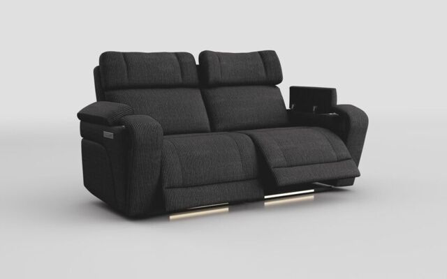 Adstock 3 Seater Power Recliner Sofa with Power Head Tilt, Lumbar, Massage, Audio, Heat & LED Lights - poltronesofà at ScS