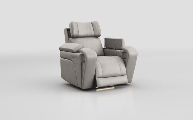 Adstock Power Recliner Chair with Power Head Tilt, Lumbar, Massage, Audio, Heat & LED Lights  - poltronesofà at ScS