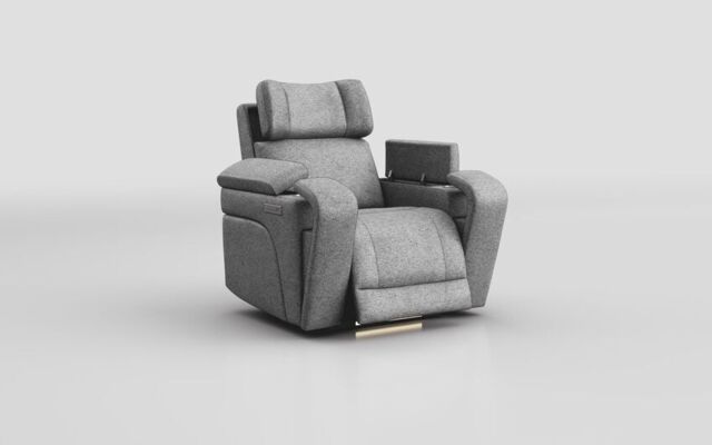 Adstock Power Recliner Chair with Power Head Tilt, Lumbar, Massage, Audio, Heat & LED Lights - poltronesofà at ScS