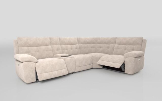 Belford 3 Corner 1 Power Recliner Sofa with Media Console  - poltronesofà at ScS