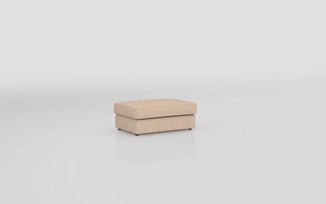 Theo Fabric Plain Top Banquette Footstool  - poltronesofà at ScS