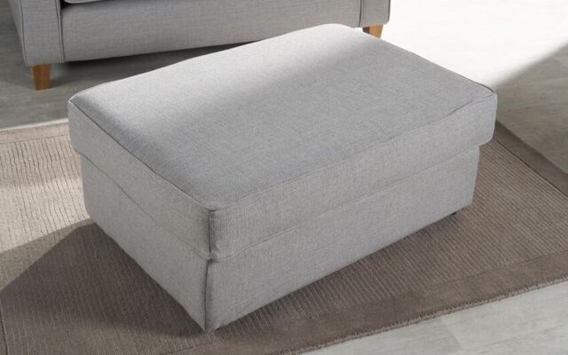 Hugo Fabric Plain Banquette Footstool  - poltronesofà at ScS