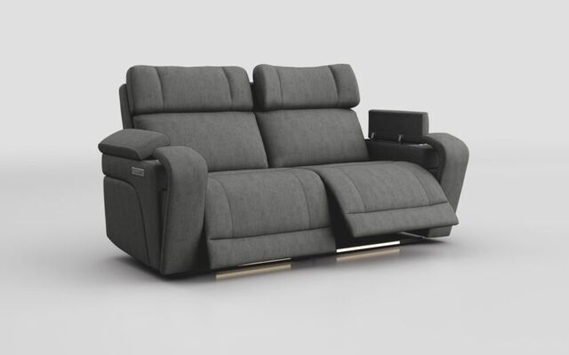 Adstock 3 Seater Power Recliner Sofa with Power Head Tilt, Lumbar, Massage, Audio, Heat & LED Lights - poltronesofà at ScS