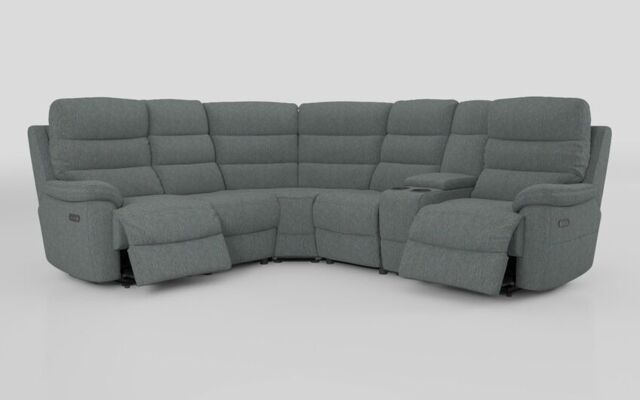 Ossett 2 Corner 2 Power Sofa with Right Hand Facing Console & Head Tilt - poltronesofà at ScS