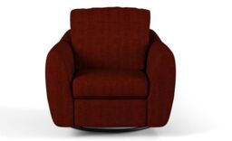 G Plan Red Brighton Fabric Swivel Chair