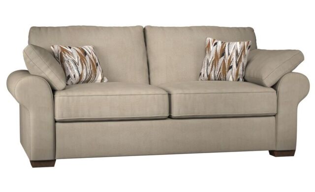 ScS Living Grey Skylar Fabric 3 Seater Sofa