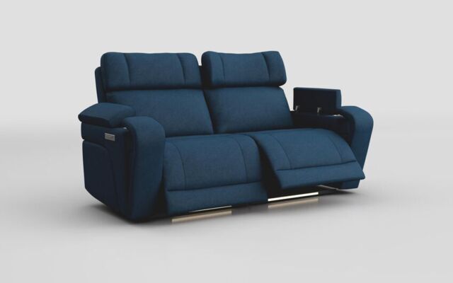 Adstock 3 Seater Power Recliner Sofa with Power Head Tilt, Lumbar, Massage, Audio, Heat & LED Lights - poltronesofà at ScS