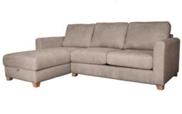 ScS Living Grey Aisling Fabric Left Hand Facing Chaise Sofa Bed