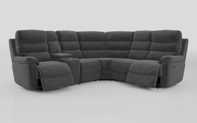 Ossett 2 Corner 2 Power Sofa with Left Hand Facing Console & Head Tilt - poltronesofà at ScS