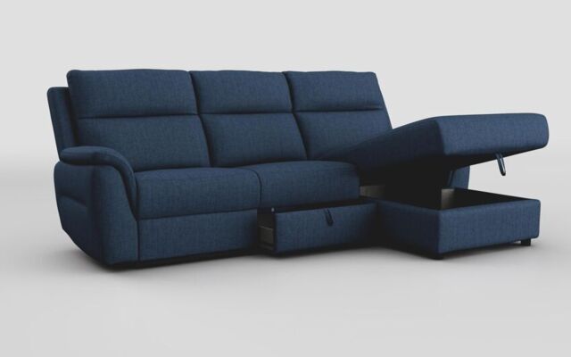 Sogliano 3 Seater Sofa With Drawer & Right Hand Facing Storage Chaise - poltronesofà at ScS