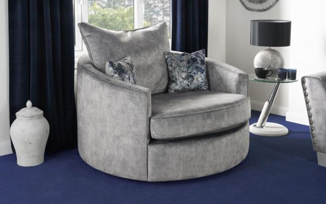 Living Esme Fabric Large Twister Chair - poltronesofà at ScS