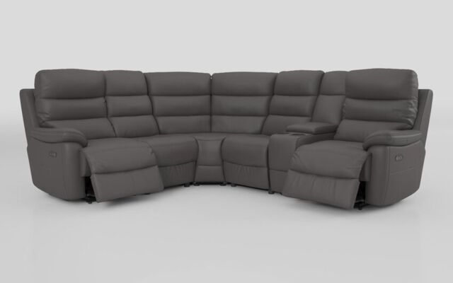 Ossett 2 Corner 2 Power Sofa with Right Hand Facing Console & Head Tilt - poltronesofà at ScS