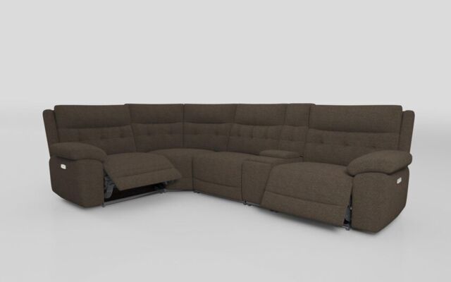 Belford 1 Corner 3 Power Recliner Sofa with Console and Power Head Tilt - poltronesofà at ScS