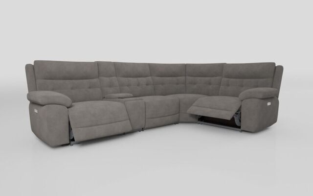 Belford 3 Corner 1 Power Recliner with Media Unit and Power Head Tilt  - poltronesofà at ScS